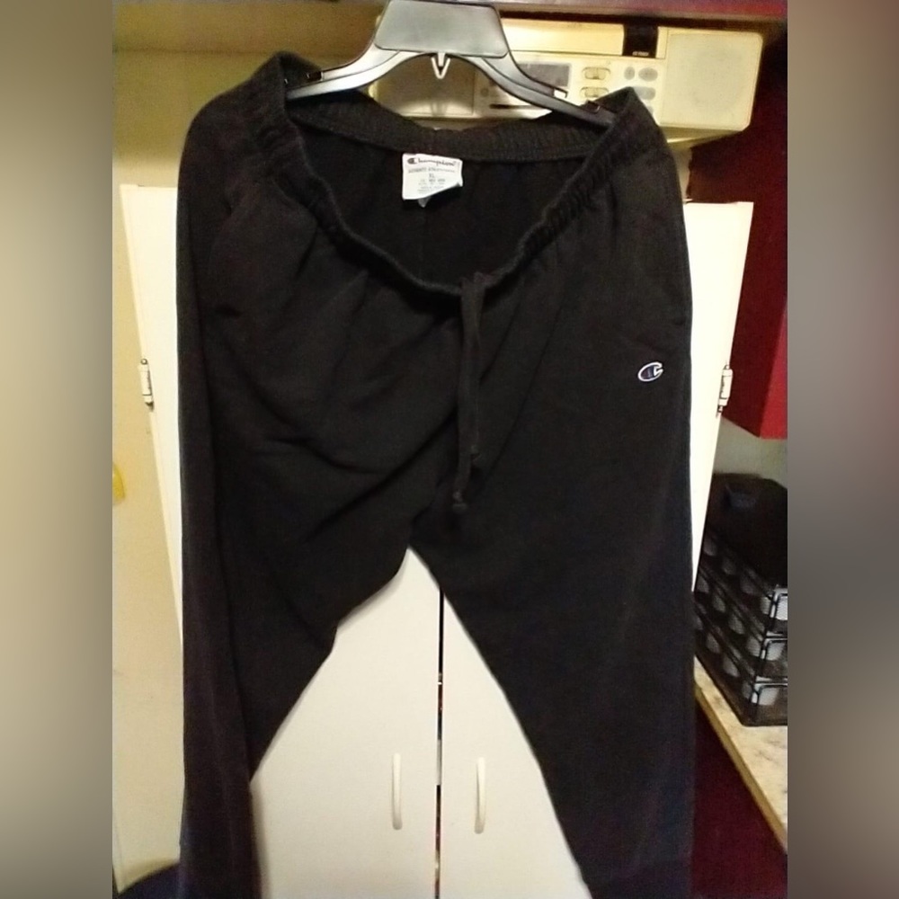 black champion sweatpants, size XL